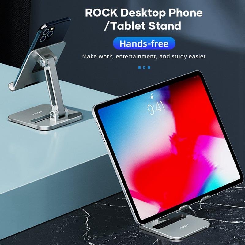 Original ROCK Metal Tablet Stand Adjustable Foldable Phone Holder Original ROCK Metal Tablet Stand Adjustable Foldable Phone Holder