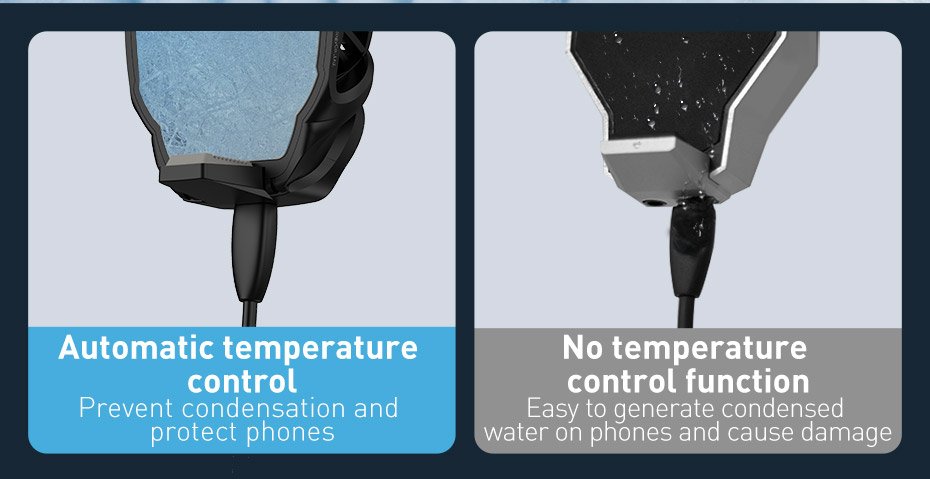 Baseus Mobile Phone Coolers Refriger Cooling Radiator Gaming Universal Phone Fan Holder For PUBG Mobile Game Baseus Mobile Phone Coolers Refriger Cooling Radiator Gaming Universal Phone Fan Holder For PUBG Mobile Game