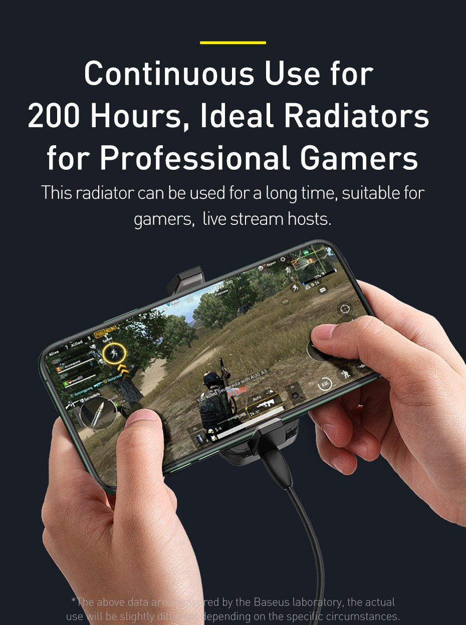Baseus Mobile Phone Coolers Refriger Cooling Radiator Gaming Universal Phone Fan Holder For PUBG Mobile Game Baseus Mobile Phone Coolers Refriger Cooling Radiator Gaming Universal Phone Fan Holder For PUBG Mobile Game