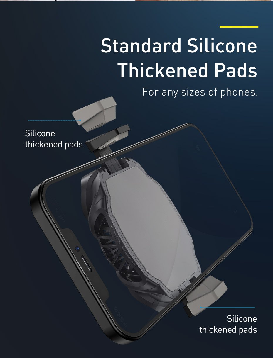 Baseus Mobile Phone Coolers Refriger Cooling Radiator Gaming Universal Phone Fan Holder For PUBG Mobile Game Baseus Mobile Phone Coolers Refriger Cooling Radiator Gaming Universal Phone Fan Holder For PUBG Mobile Game