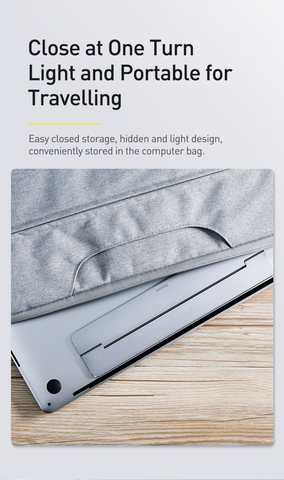 Baseus Papery Thin Aluminium Notebook Holder Foldable Laptop Stand 6 Baseus Papery Thin Aluminium Notebook Holder Foldable Laptop Stand 6