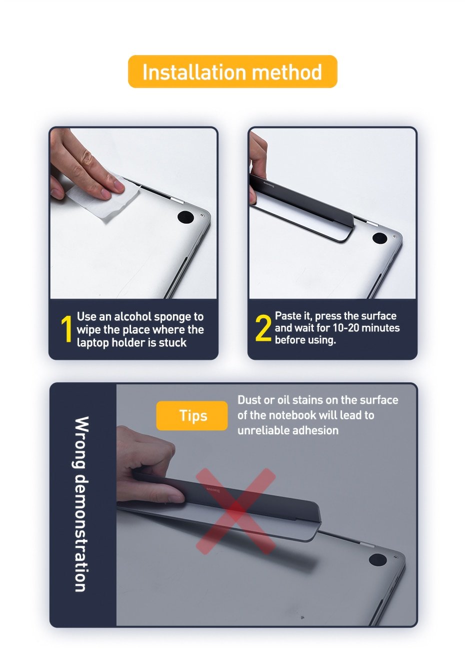 Baseus Papery Thin Aluminium Notebook Holder Foldable Laptop Stand 9 Baseus Papery Thin Aluminium Notebook Holder Foldable Laptop Stand 9