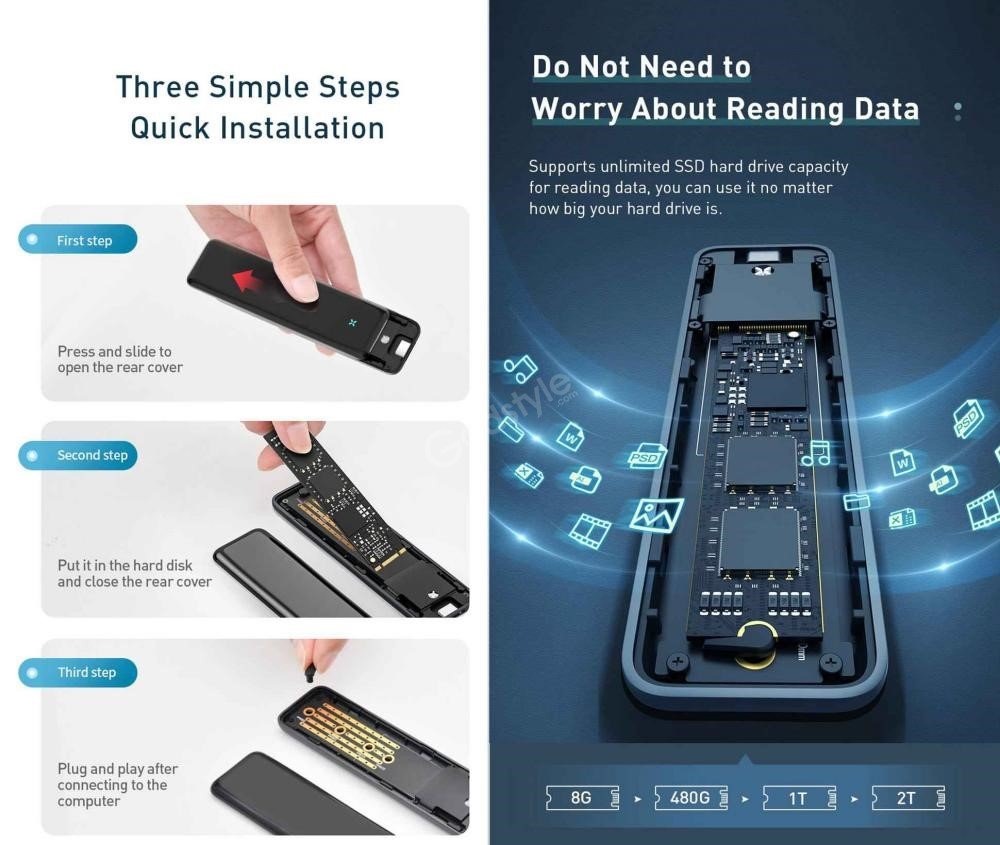 Baseus Full Speed Series Ssd Enclosure Ssd Hard Disk Box (1)