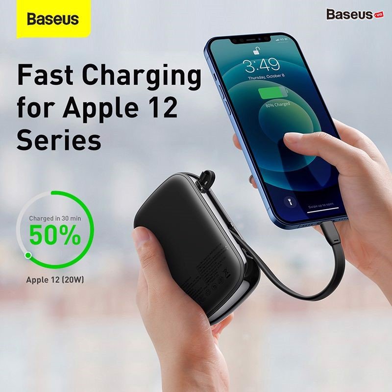 Baseus Qpow Digital Display Quick Charging Power Bank 20000mah 20w With Ip Cable (2)