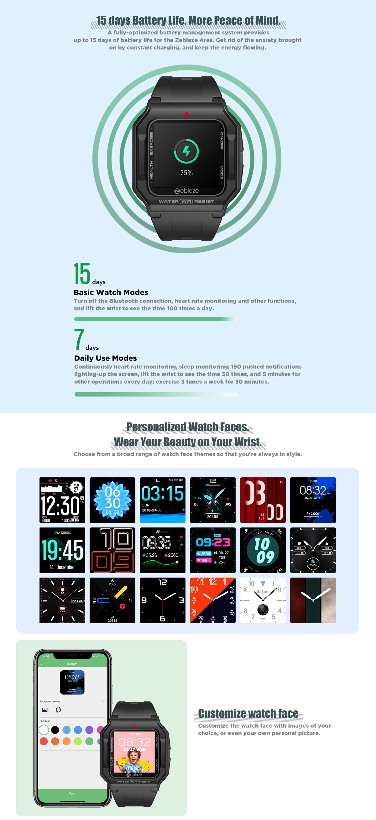 Original Zeblaze Ares Smart Watch Bluetooth Smartwatch Original Zeblaze Ares Smart Watch Bluetooth Smartwatch