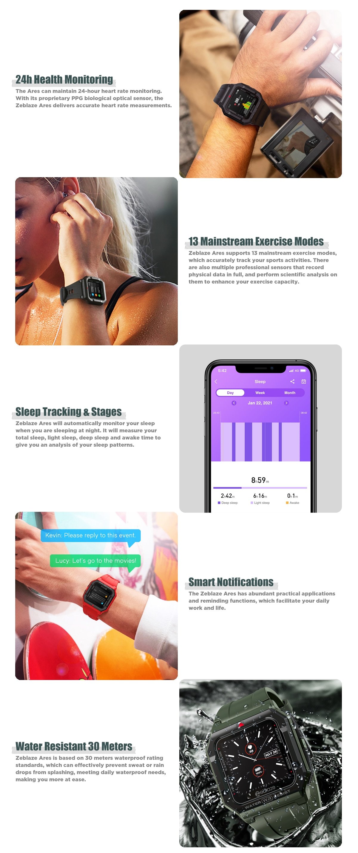 Original Zeblaze Ares Smart Watch Bluetooth Smartwatch Original Zeblaze Ares Smart Watch Bluetooth Smartwatch