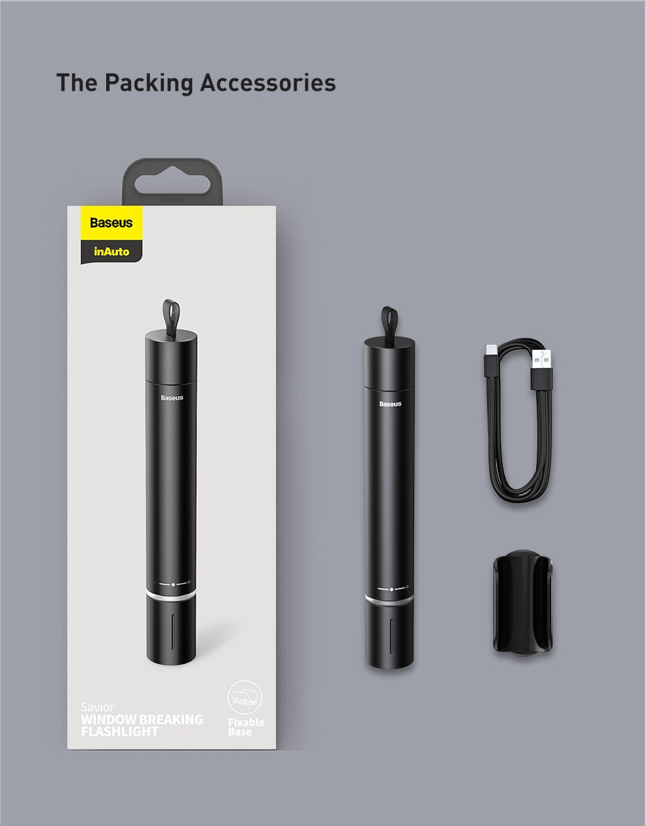 Baseus Savior Window Breaking Flashlight 13 Baseus Savior Window Breaking Flashlight 13