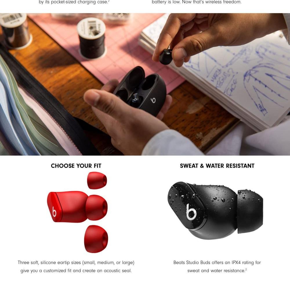 Beats Studio Buds True Wireless Noise Cancelling Earbuds (4)