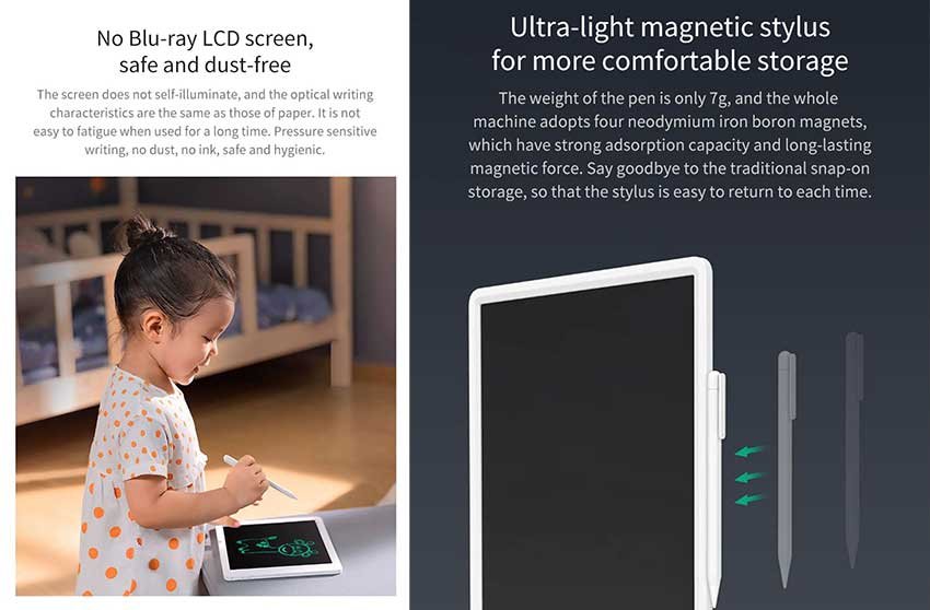 Original Xiaomi Mijia Kids LCD Handwriting Bulletin Board Small Blackboard Writing Tablet With Pen Pad 10 Inch Xiaomi-Writing-Tablet-Board-3.jpg?161850