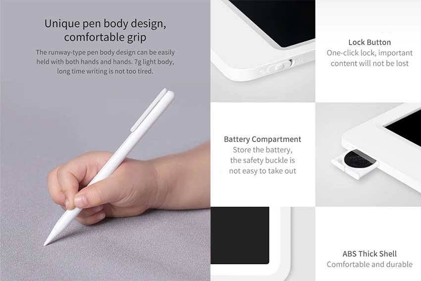 Original Xiaomi Mijia Kids LCD Handwriting Bulletin Board Small Blackboard Writing Tablet With Pen Pad 10 Inch Xiaomi-Writing-Tablet-Board-5.jpg?161850