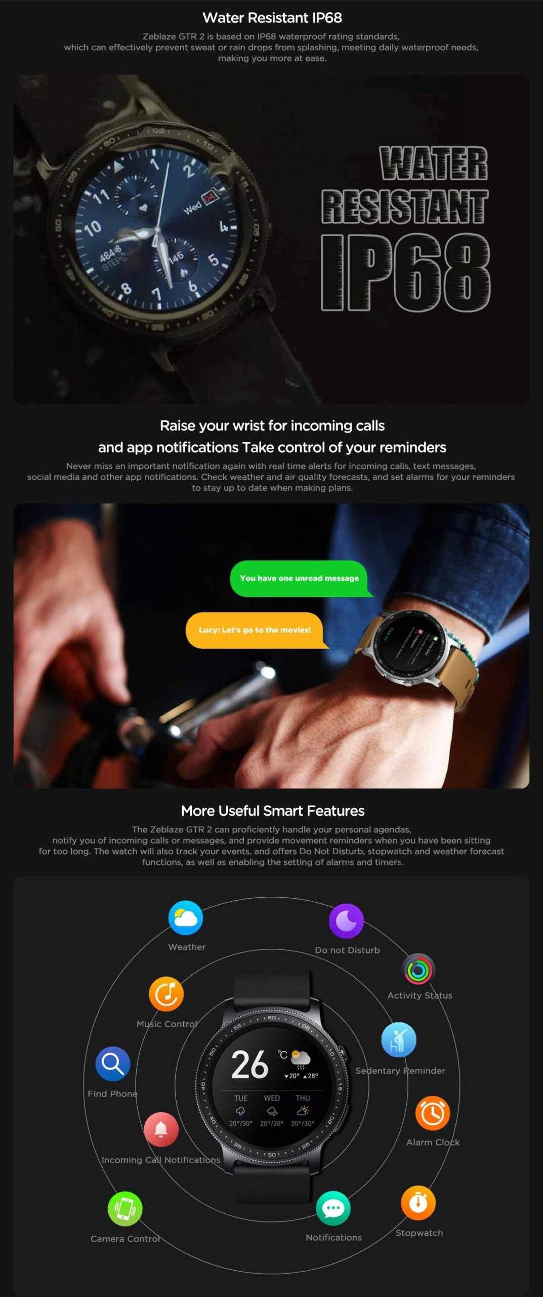 Zeblaze GTR 2 Smartwatch-apple-origin-bd Origial Zeblaze GTR 2 Smartwatch