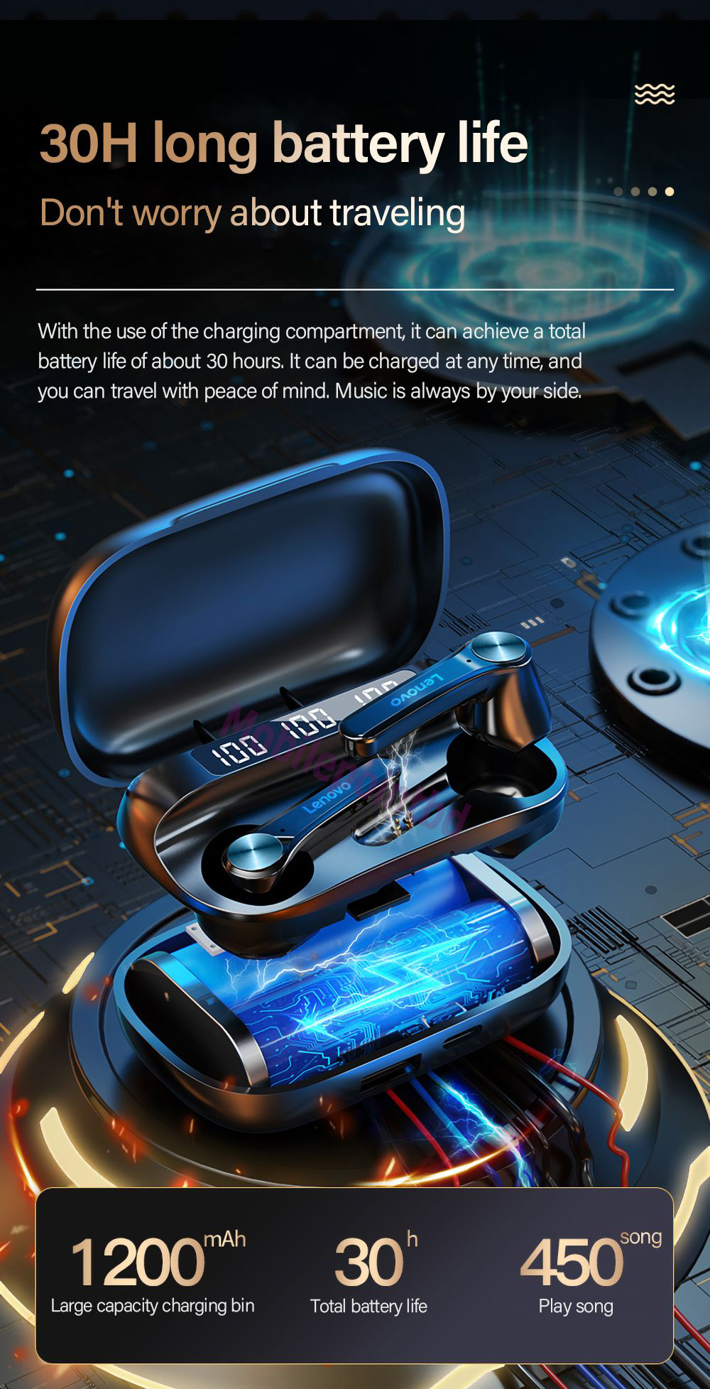 Original Lenovo QT81 TWS Earphone Wireless Headphones Bluetooth 5.0 AI Control Gaming Headset Stereo bass With Mic Noise Reduction Lenovo QT81 TWS Earphone