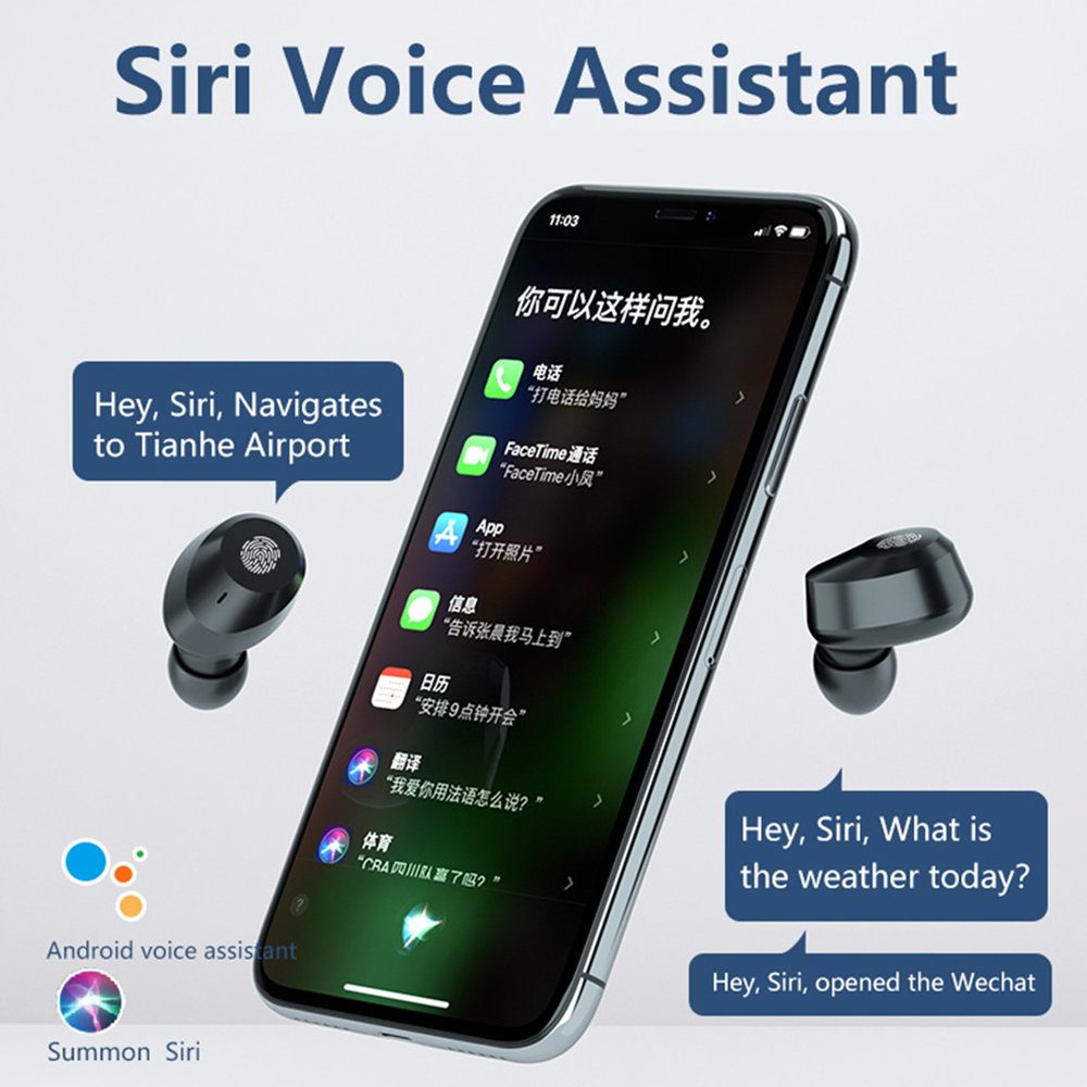 Original New Style M5 TWS Bluetooth Earbuds Touch Noise Reduction Earsets Binaural Call Wireless Headphones for IOS/Android Original New Style M5 TWS Bluetooth Earbuds Touch Noise Reduction Earsets Binaural Call Wireless Headphones for IOS/Android