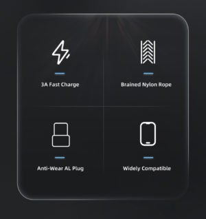 Original-Awei-CL-50T-3A-Type-C-USB-Power-bank-Mobile-Phone-Cables-Fast-Charging-Durable-0.6m-Phone-Charging-Small-Data-Cable