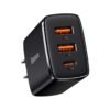 Original BASEUS Compact Quick Charger 2U+C 30W Type C PD Fast Charging 3 Ports USB