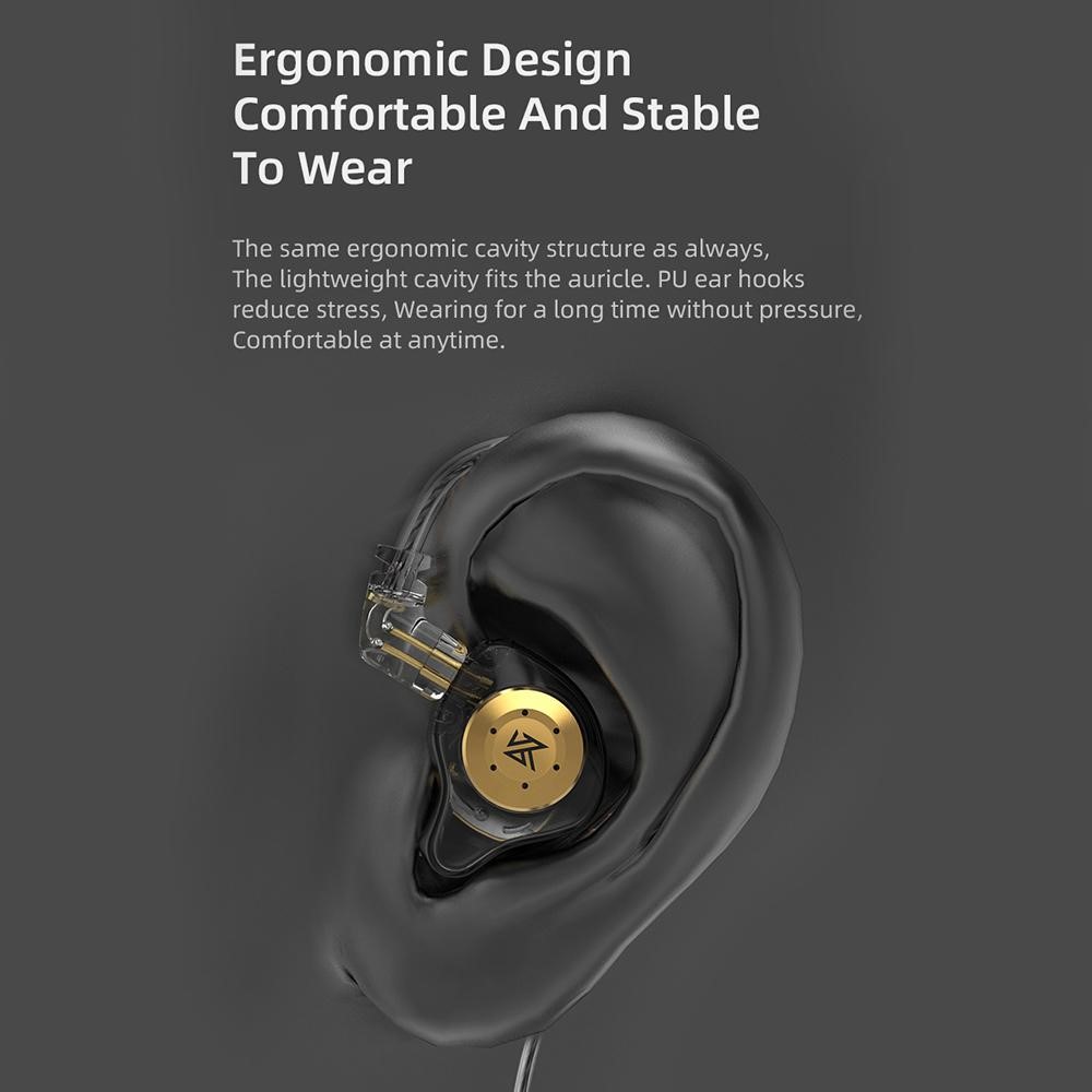 Original KZ EDX Pro Hi-Fi Bass Dual Magnetic Dynamic Earbuds with Mic
