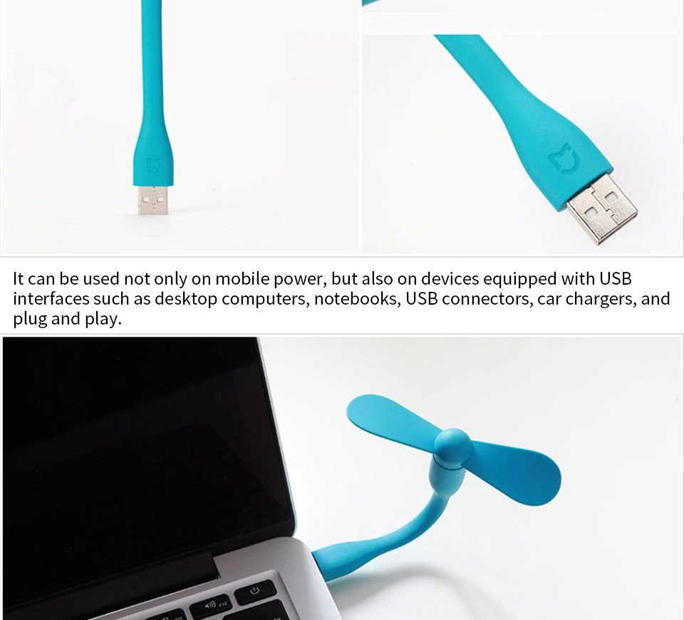 Original Xiaomi Mijia Mini USB Fan For Laptop Power Bank USB Device Notebook USB-tmall_05