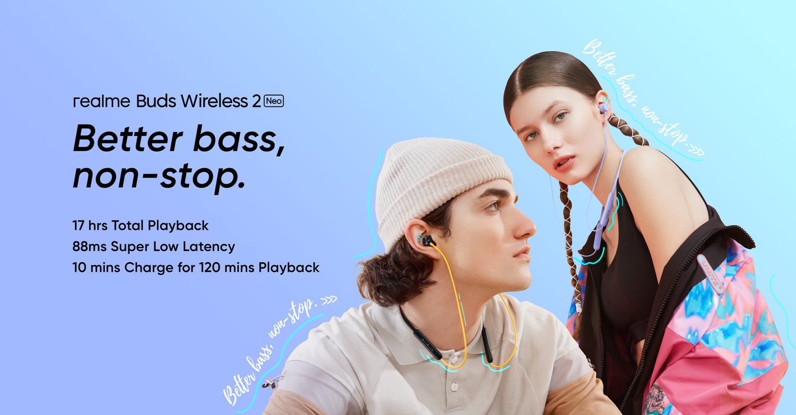 Original Realme Buds Wireless 2 Neo Neckband Earphones with Type-C Fast Charge Bass Boost Magnetic Instant Connection Original Realme Buds Wireless 2 Neo Neckband Earphones with Type-C Fast Charge Bass Boost Magnetic Instant Connection