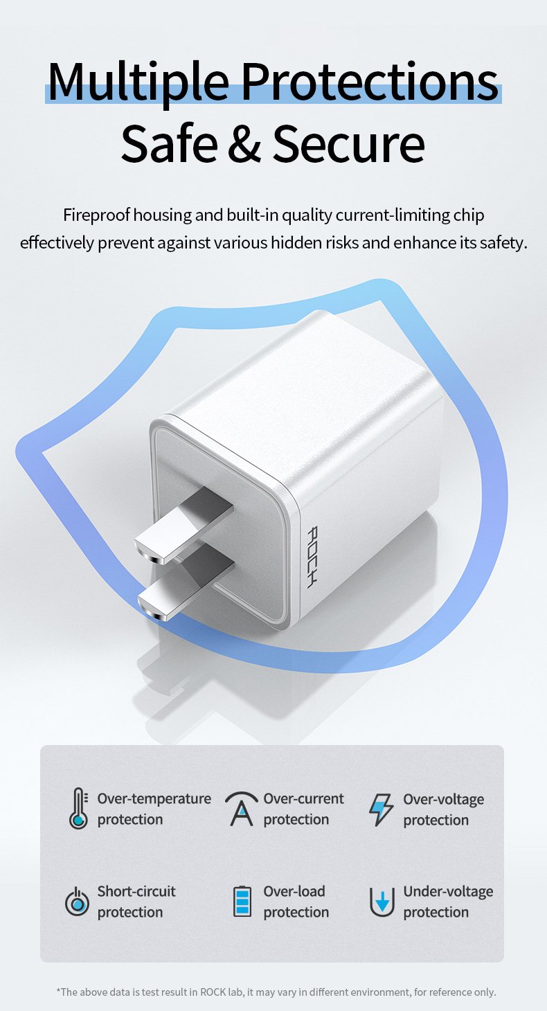 Rock T23 Double Port Travel Charger with Lighting Cable 8 Rock T23 Double Port Travel Charger with Lighting Cable 8