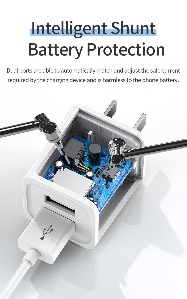 Rock T23 Double Port Travel Charger with Lighting Cable 9 Rock T23 Double Port Travel Charger with Lighting Cable 9