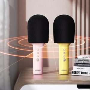 Original JOYROOM JR-MC5 LAVALIER STUDIO KARAOKE WIRELESS MICROPHONE WITH SPEAKER Original JOYROOM JR-MC5 LAVALIER STUDIO KARAOKE WIRELESS MICROPHONE WITH SPEAKER