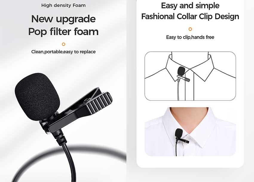 Original Joyroom JR-LM1 Lavalier Microphone Joyroom-Lavalier-Microphone-Price-in-bd.