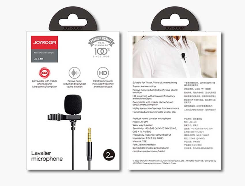 Original Joyroom JR-LM1 Lavalier Microphone Joyroom-Lavalier-Microphone-Price-in-bd.