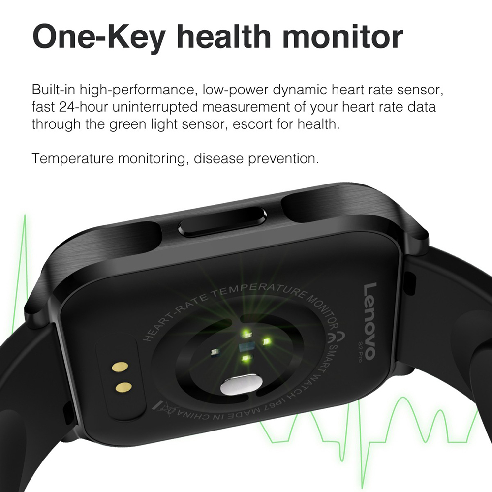 Original Lenovo S2 Pro Smart Watch 1.69 Inch HD Screen Waterproof Temperature Fitness Heart Rate Monitor Sleep Monitoring Global Version for Men Women Smart Watch Original Lenovo S2 Pro Smart Watch 1.69 Inch HD Screen Waterproof Temperature Fitness Heart Rate Monitor Sleep Monitoring Global Version for Men Women Smart Watch