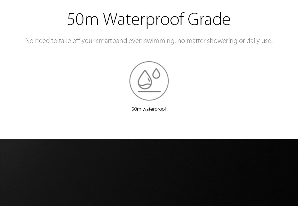 AMAZFIT Cor Smartband Bluetooth 4.1 IPS Colorful Screen 50 Meters Waterproof Heart Rate / Sleep Monitor - Black