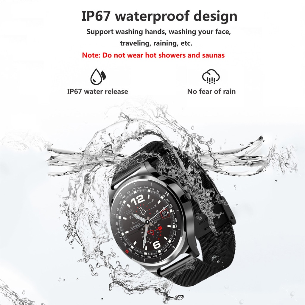 Original W18 Business Smart Watch Call Play Music 3 IN 1 Sports Activity Fitness Calorie Watch IX68 Waterproof Smartwatch Fitness Tracker