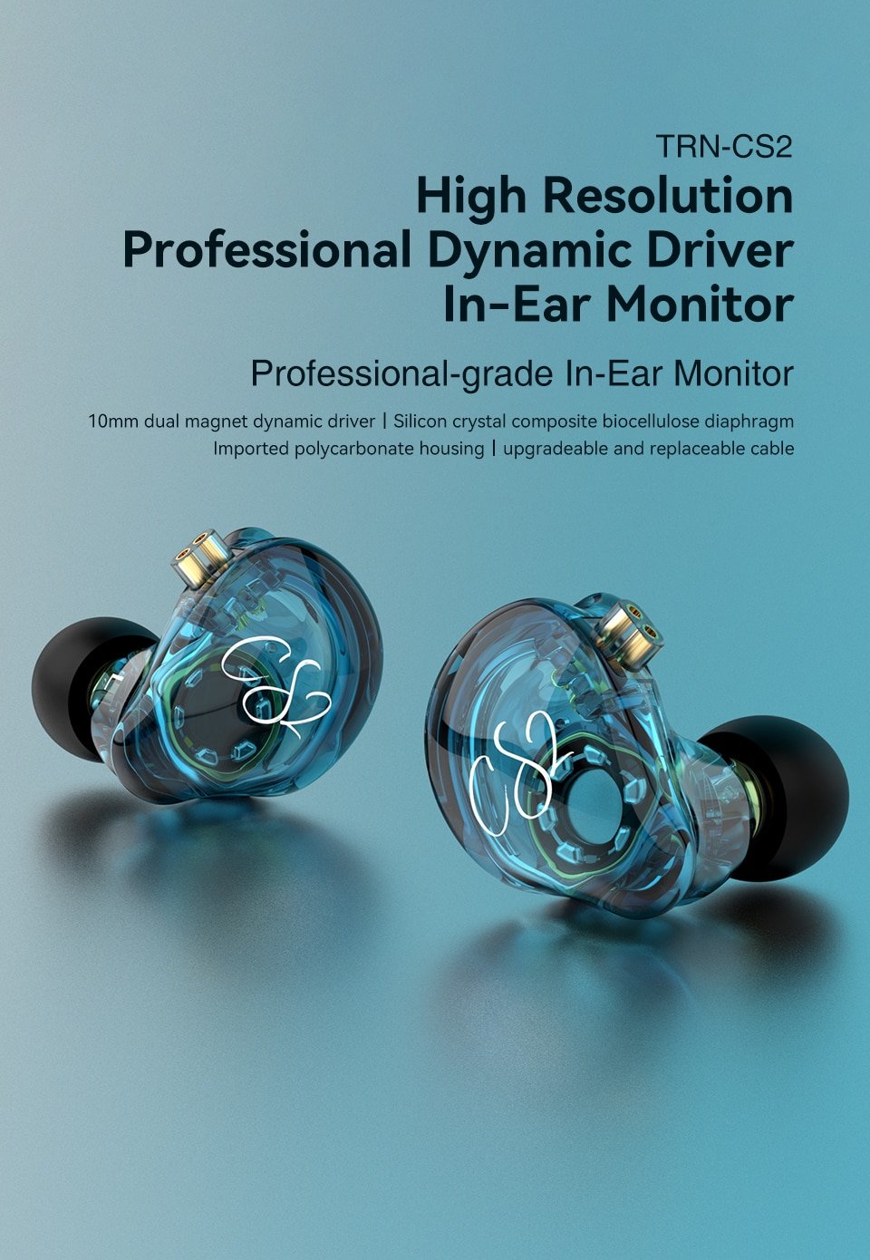 Original NEW TRN CS2 Hi-FI Earphones 1DD Dynamic HIFI Bass Earbuds Running Sports Headphones Game Headset For TRN ST1 TA1 BA15 VX MT1 Original NEW TRN CS2 Hi-FI Earphones 1DD Dynamic HIFI Bass Earbuds Running Sports Headphones Game Headset For TRN ST1 TA1 BA15 VX MT1