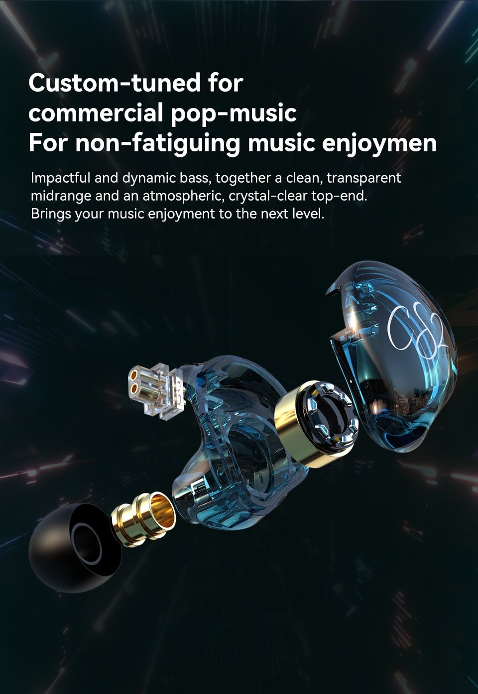 Original NEW TRN CS2 Hi-FI Earphones 1DD Dynamic HIFI Bass Earbuds Running Sports Headphones Game Headset For TRN ST1 TA1 BA15 VX MT1 Original NEW TRN CS2 Hi-FI Earphones 1DD Dynamic HIFI Bass Earbuds Running Sports Headphones Game Headset For TRN ST1 TA1 BA15 VX MT1