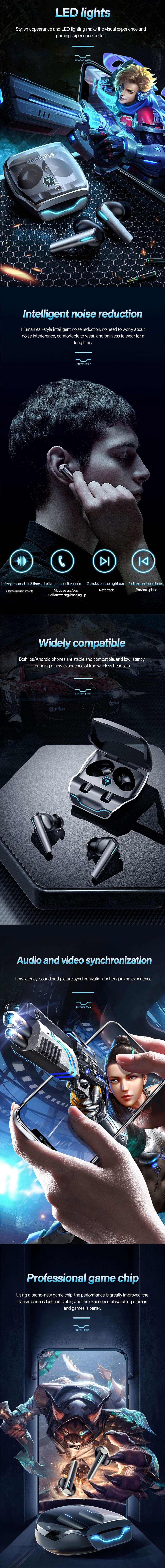 Original Lenovo XG02 Gaming Earbuds Wireless Headphones Low Latency TWS Noise Cancelling Earphones Gaming Bluetooth Headset Original Lenovo XG02 Gaming Earbuds Wireless Headphones Low Latency TWS Noise Cancelling Earphones Gaming Bluetooth Headset