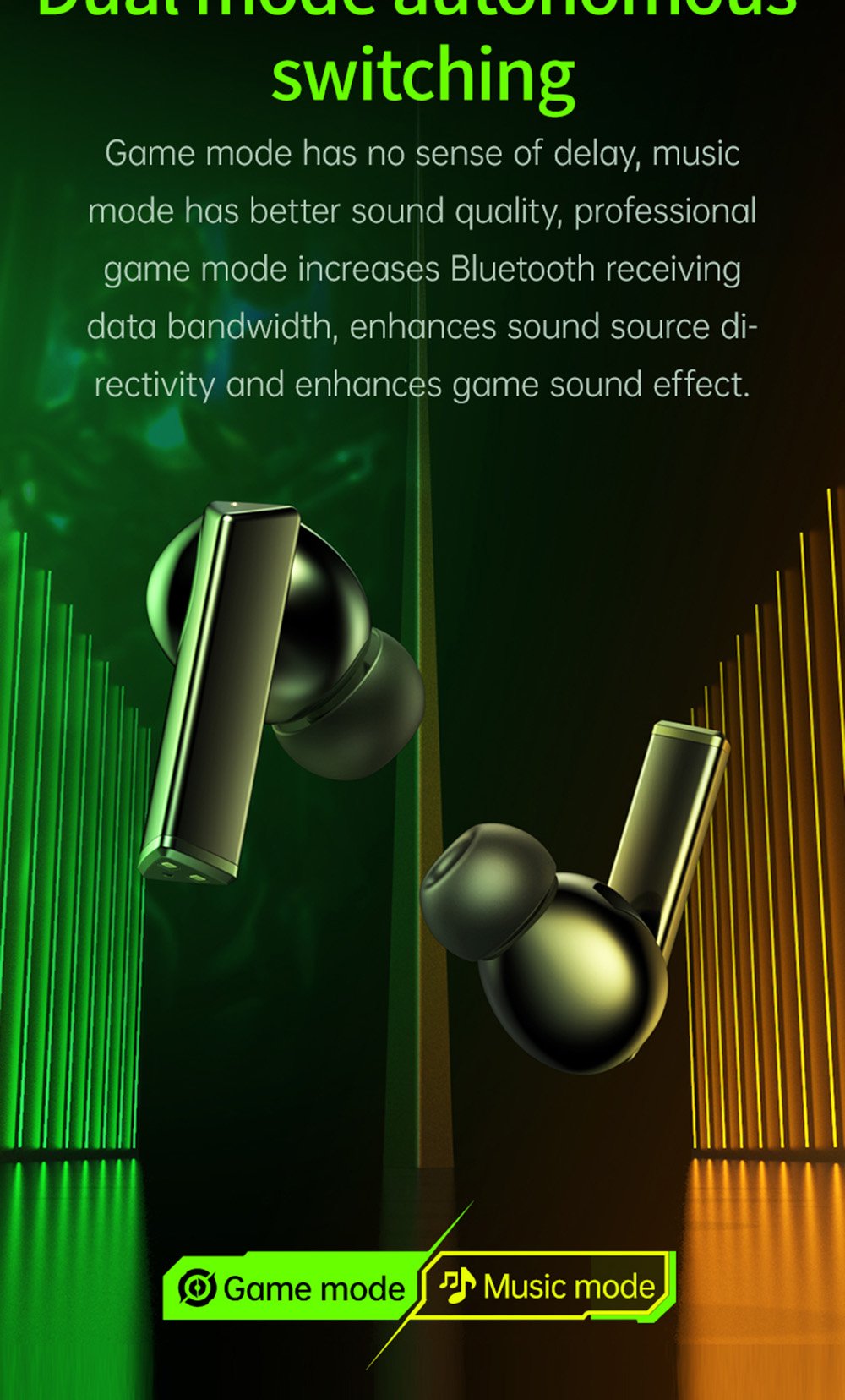 Lenovo GM1 Wireless Bluetooth Headphone - Black