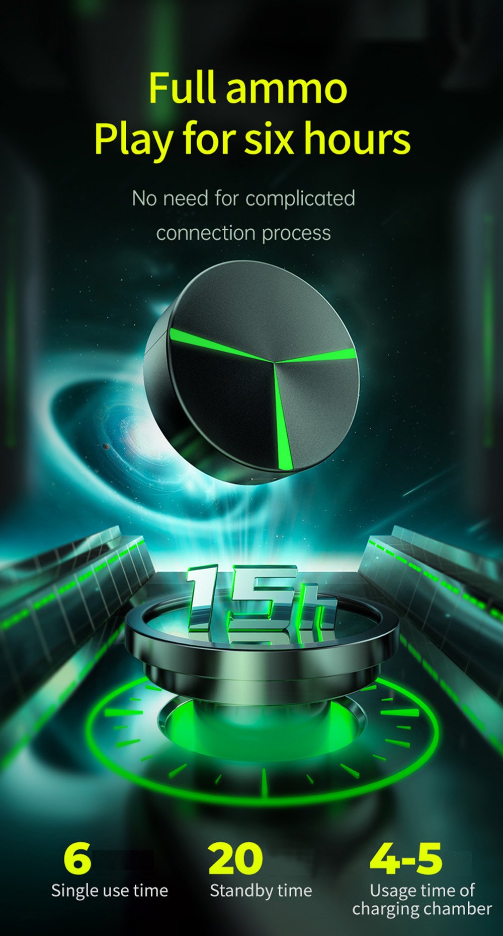 Lenovo GM1 Wireless Bluetooth Headphone - Black