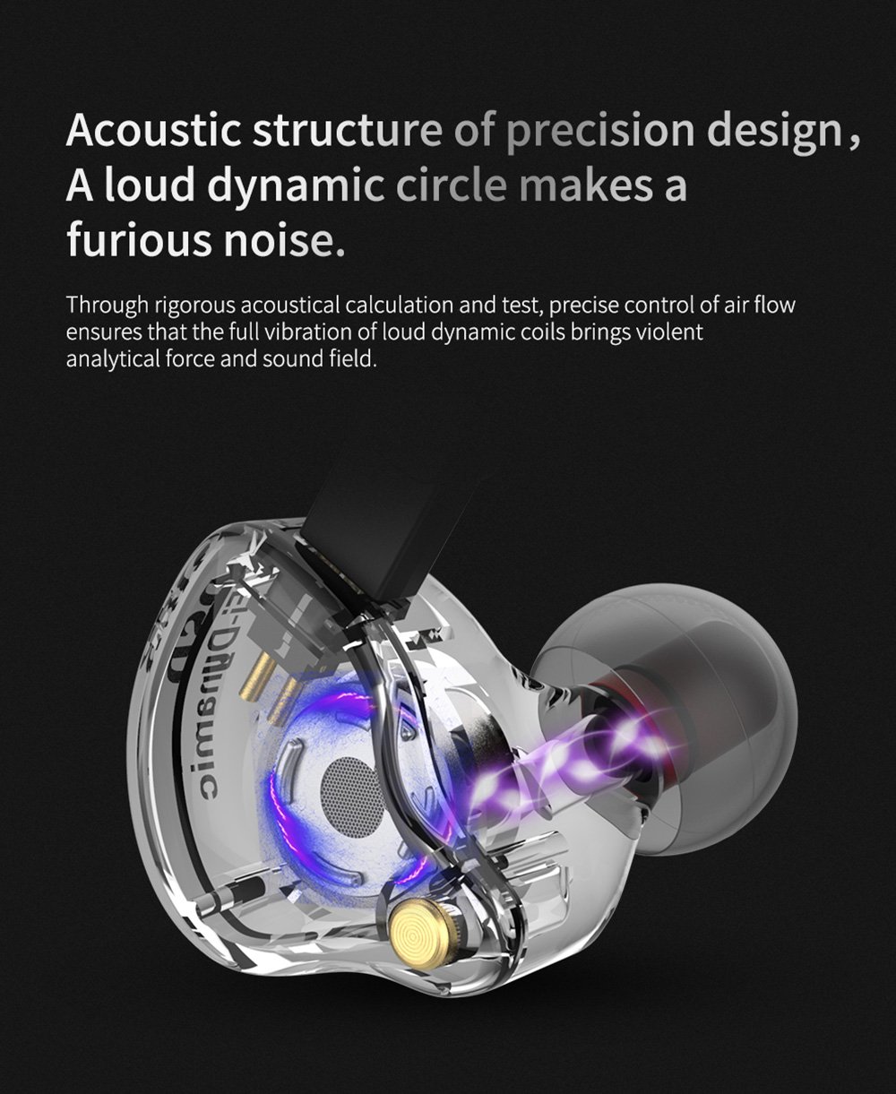 QKZ VK4 Earphones Headphone - Black