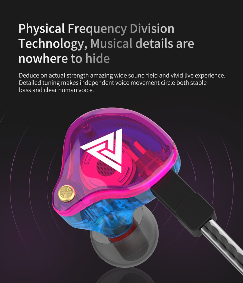 QKZ VK4 Earphones Headphone - Black