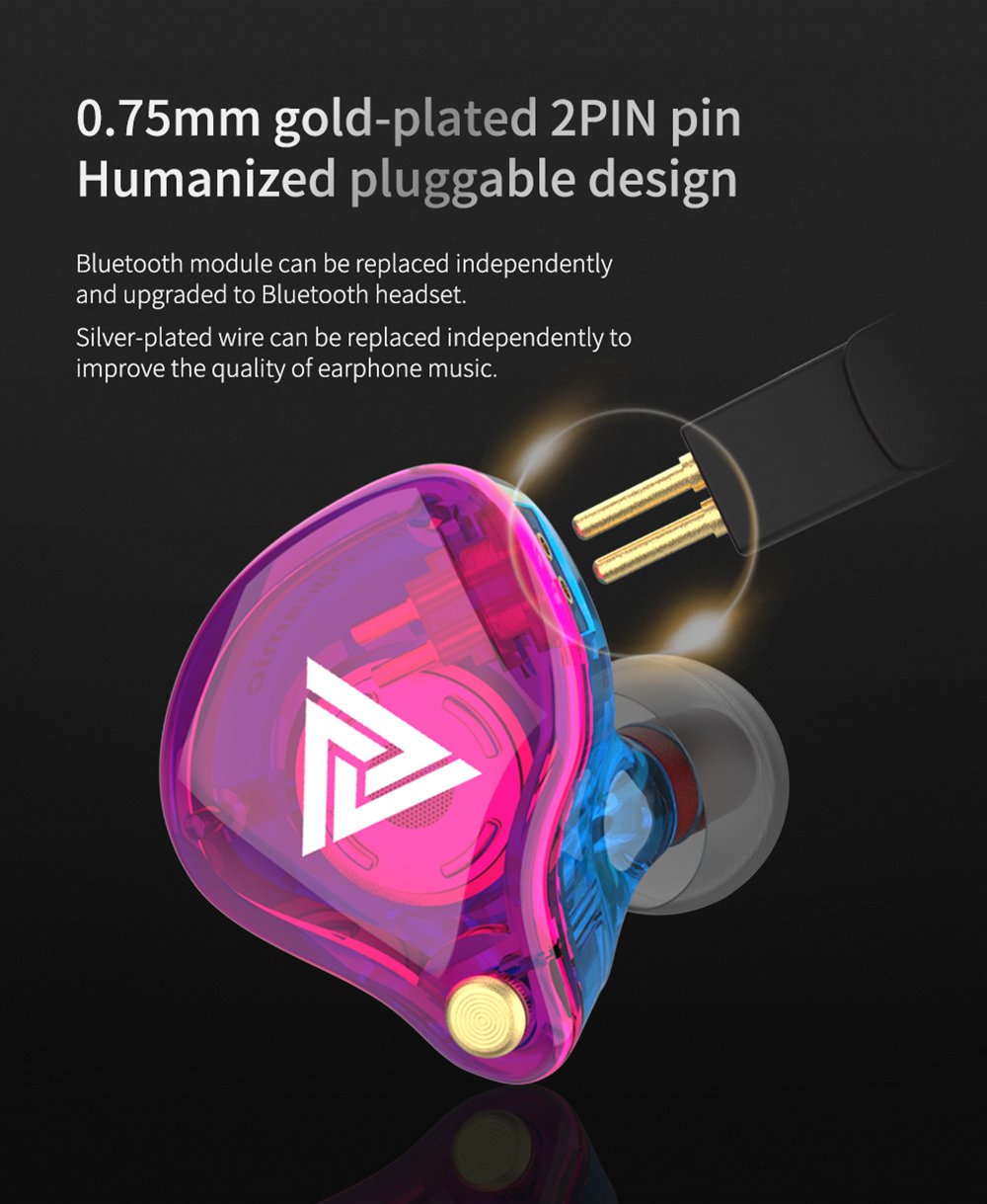 QKZ VK4 Earphones Headphone - Black