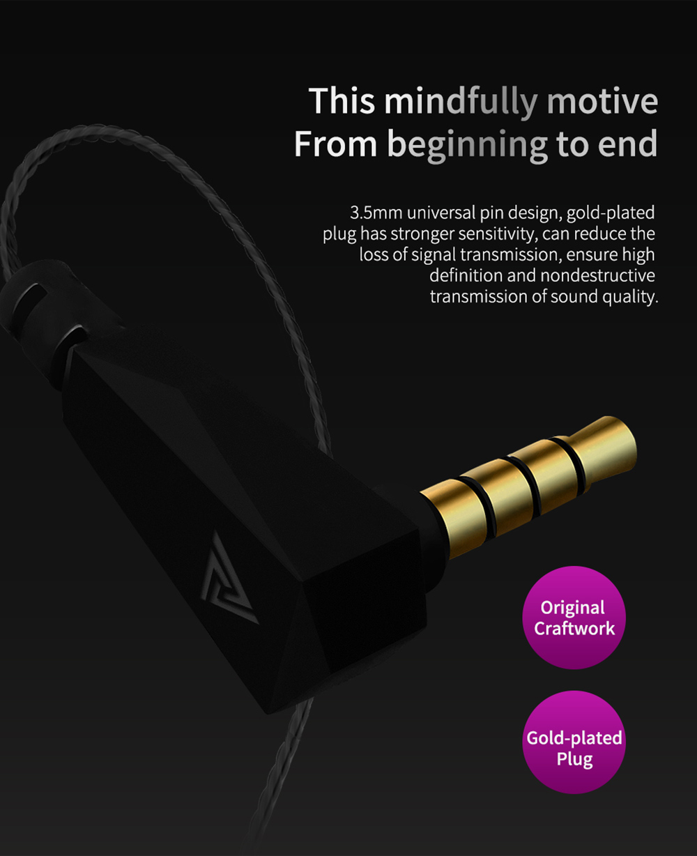 QKZ VK4 Earphones Headphone - Black