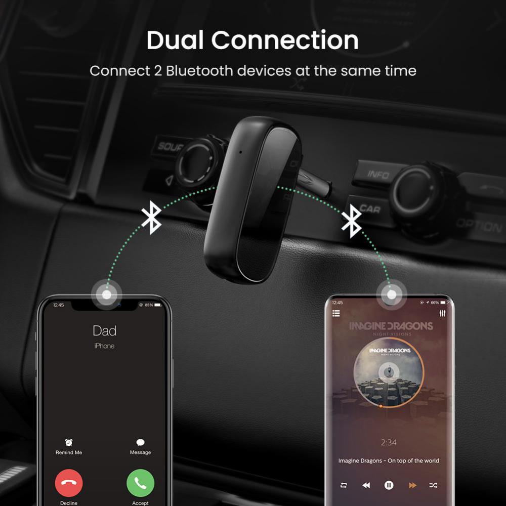 Ugreen Bluetooth 5 0 Receiver Car Wireless Audio Adapter 3 5mm Aux (6)