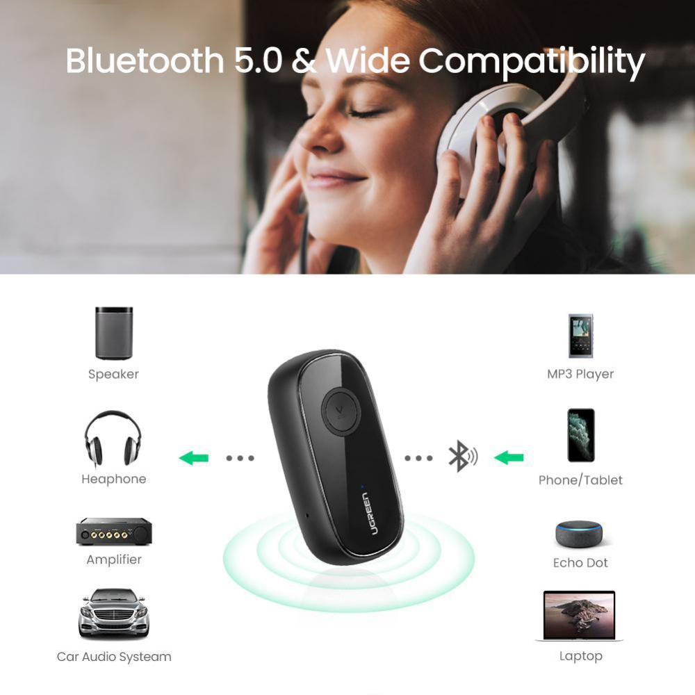 Ugreen Bluetooth 5 0 Receiver Car Wireless Audio Adapter 3 5mm Aux (3)