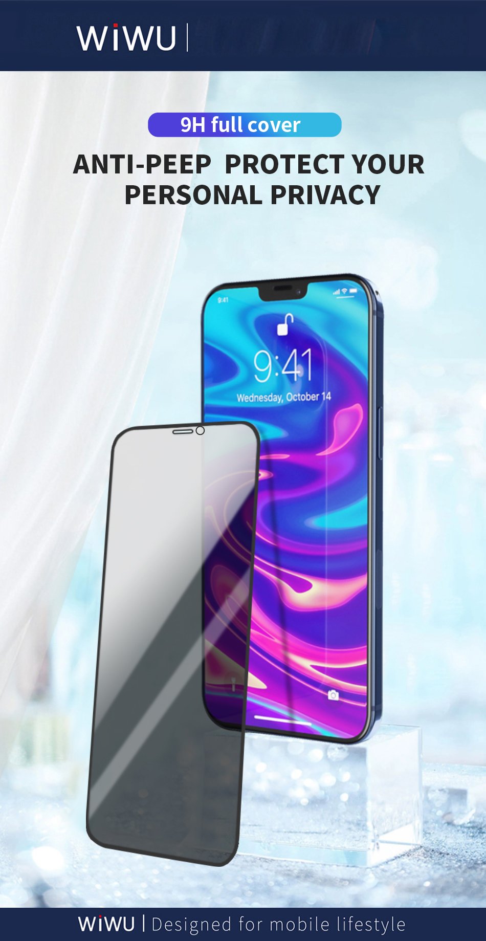 Original WiWU Privacy Series 2.5D Anti-Spy Tempered Glass Screen Protector for iPhone 12 Series Original WiWU Privacy Series 2.5D Anti-Spy Tempered Glass Screen Protector for iPhone 12 Series