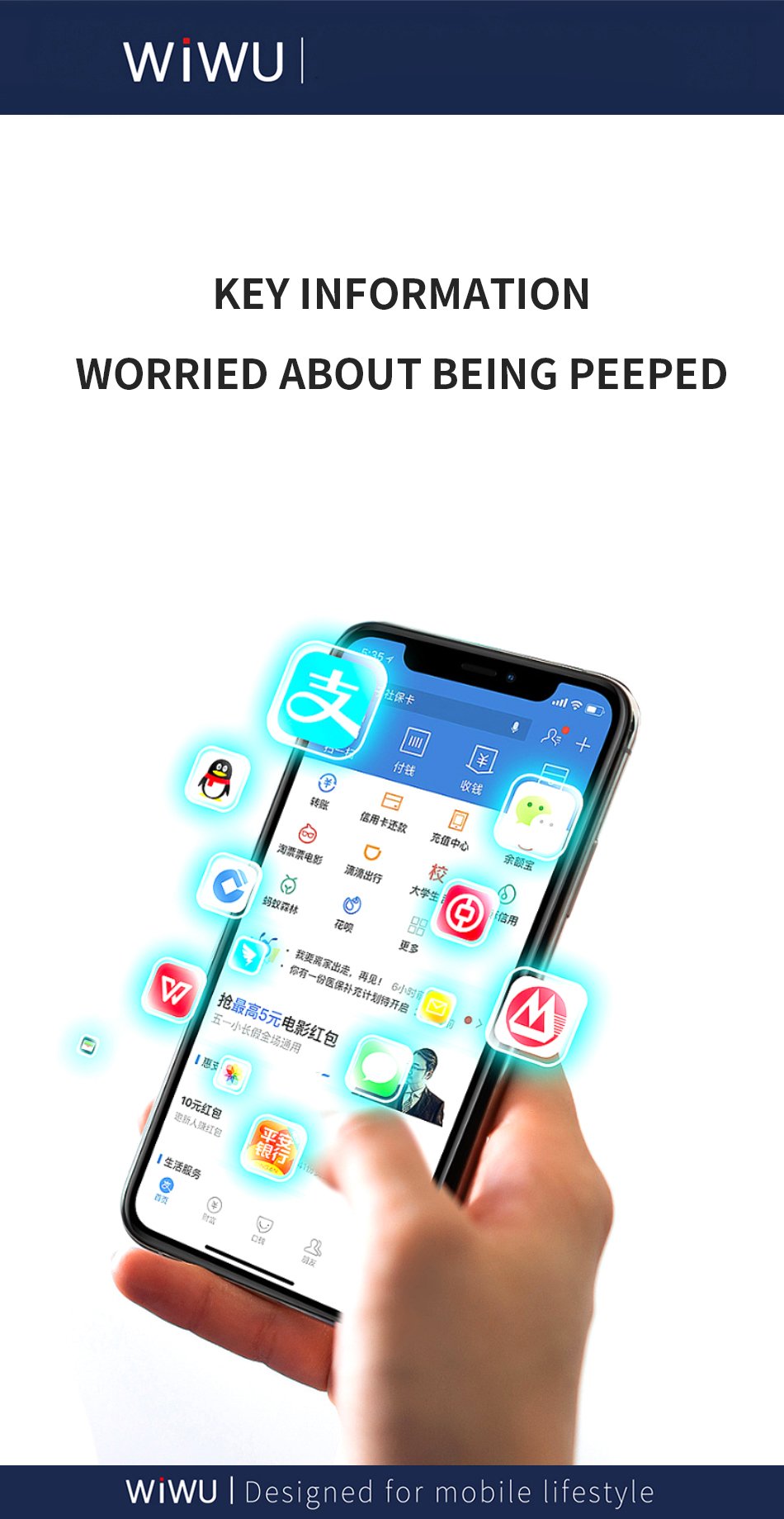 Original WiWU Privacy Series 2.5D Anti-Spy Tempered Glass Screen Protector for iPhone 12 Series Original WiWU Privacy Series 2.5D Anti-Spy Tempered Glass Screen Protector for iPhone 12 Series