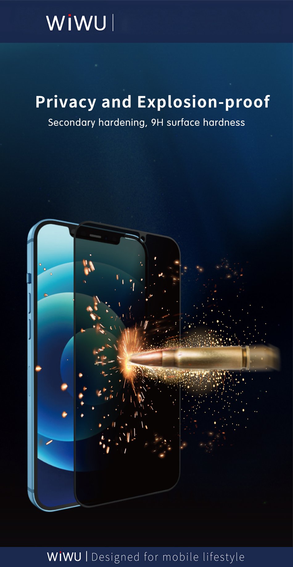 Original WiWU Privacy Series 2.5D Anti-Spy Tempered Glass Screen Protector for iPhone 12 Series Original WiWU Privacy Series 2.5D Anti-Spy Tempered Glass Screen Protector for iPhone 12 Series