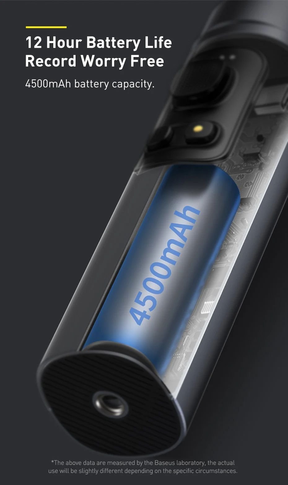 Baseus Control Smartphone Handheld Folding Gimbal Stabilizer (3)