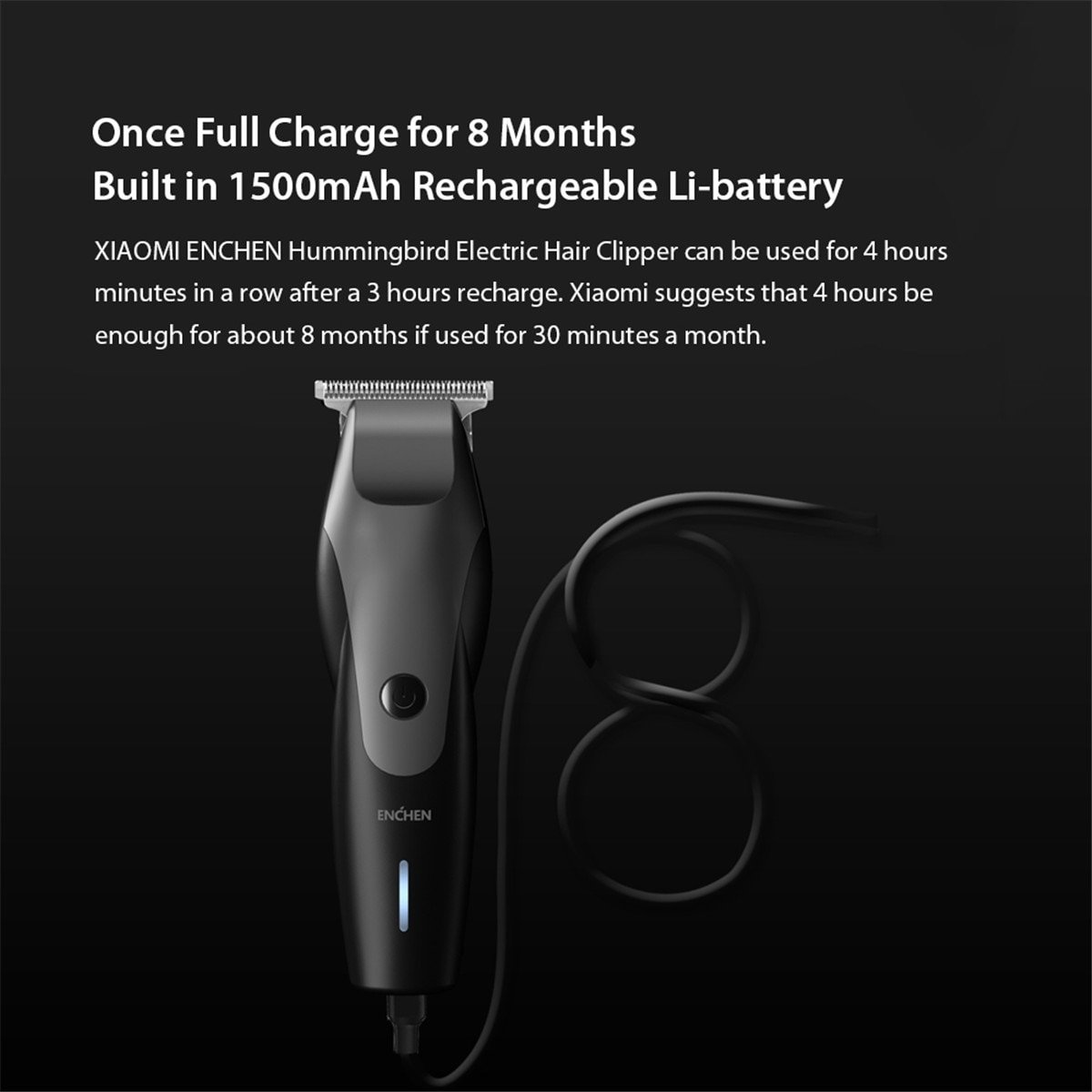 Original Xiaomi Youpin ENCHEN Hummingbird Electric Hair Clipper Razor Low Noise Hair Trimmer for Adult for Men Original Xiaomi Youpin ENCHEN Hummingbird Electric Hair Clipper Razor Low Noise Hair Trimmer for Adult for Men