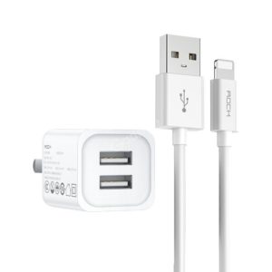 rock-t23-double-port-travel-charger-with-lighting-charge-sync-cable-set-1