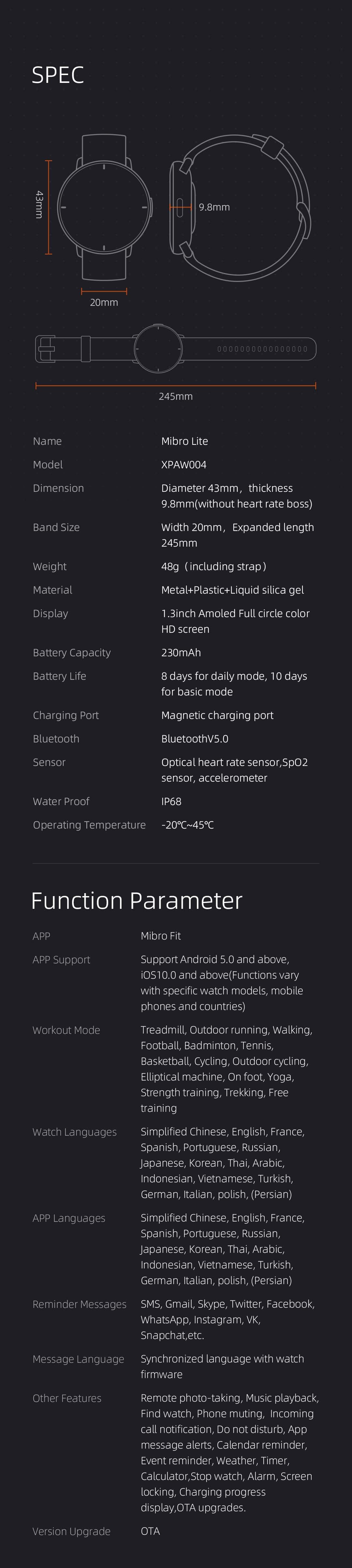 Original Xiaomi Mibro Lite Smartwatch Smart Watch For Men Women Global Version Original Xiaomi Mibro Lite Smartwatch Smart Watch For Men Women Global Version