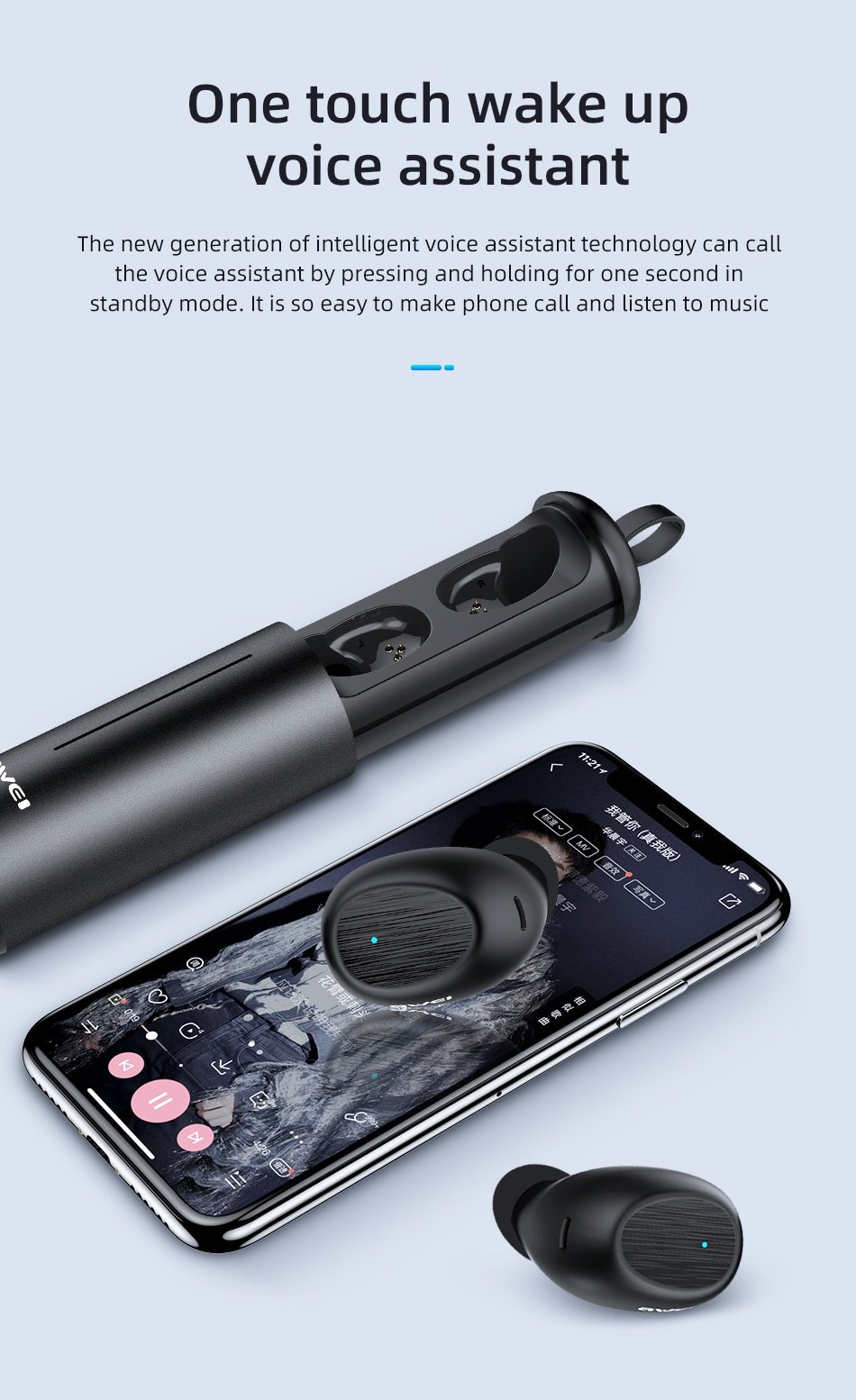 AWEI T55 TWS Wireless Earbuds Bluetooth 6 AWEI T55 TWS Wireless Earbuds Bluetooth 6