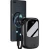 Original Baseus Qpow Digital Display quick charging power bank 20000mAh 22.5W With Type-C Cable Black PPQD-I01
